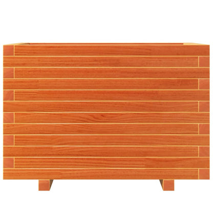 Fioriera Giardino Marrone Cera 70x40x49,5cm Legno Massello Pino - homemem39