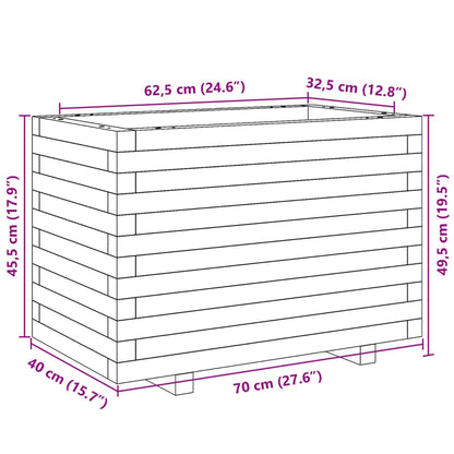 Fioriera da Giardino 70x40x49,5 cm in Legno di Pino Impregnato | homemem39