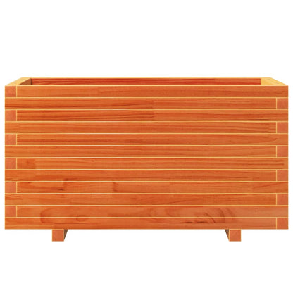 Fioriera Giardino Marrone Cera 90x40x49,5cm Legno Massello Pino - homemem39