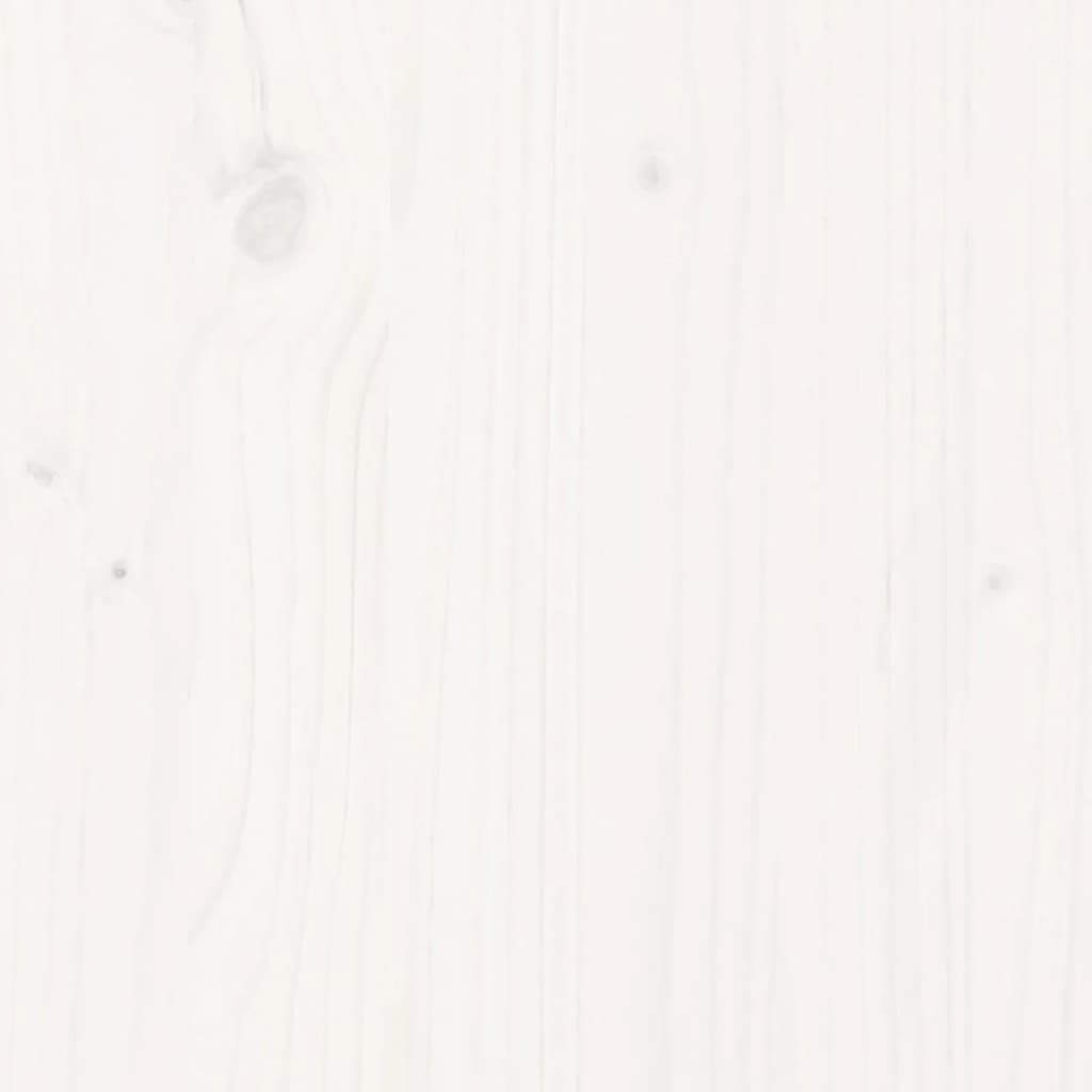 Fioriera da Giardino Bianca 110x40x49,5 cm Legno Massello Pino - homemem39