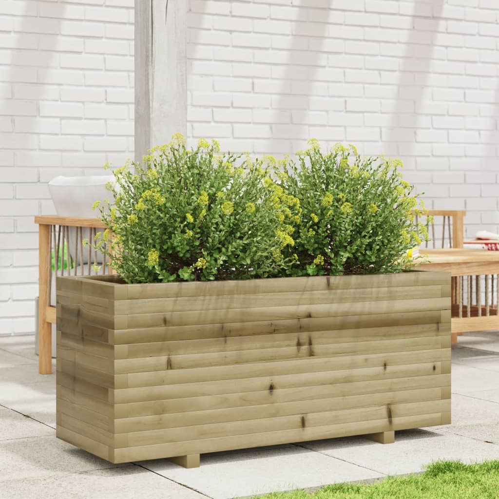 Fioriera da Giardino 110x40x49,5 cm in Legno di Pino Impregnato - homemem39