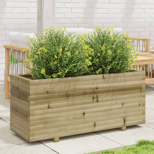 Fioriera da Giardino 110x40x49,5 cm in Legno di Pino Impregnato - homemem39