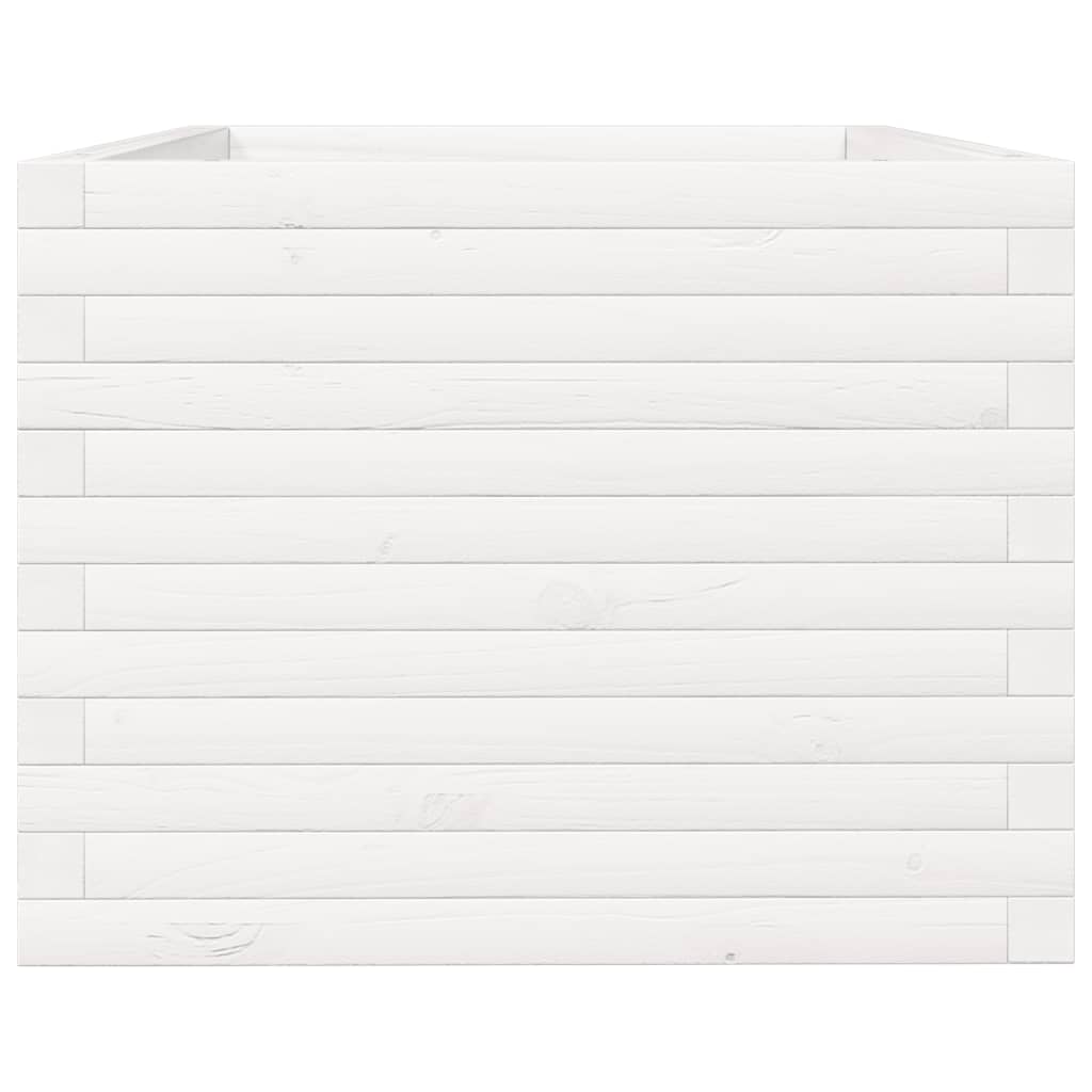 Fioriera da Giardino Bianca 90x60x49,5cm Legno Massello di Pino | homemem39