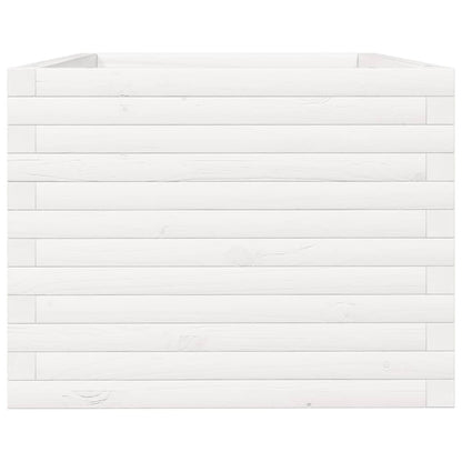Fioriera da Giardino Bianca 90x60x49,5cm Legno Massello di Pino | homemem39