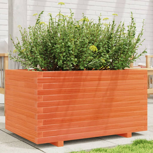 Fioriera Giardino Marrone Cera 90x60x49,5cm Legno Massello Pino | homemem39