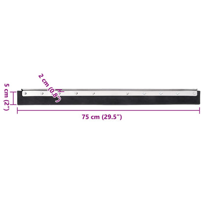Testina Tergipavimento 5pz 75x2x5 cm in Acciaio e Gomma | homemem39