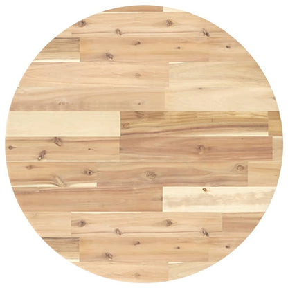 Piano Tavolo Rotondo Ø60x2 cm in Legno Massello di Acacia | homemem39