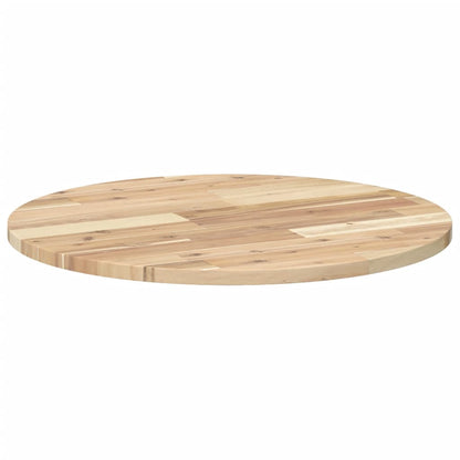 Piano Tavolo Rotondo Ø60x2 cm in Legno Massello di Acacia | homemem39
