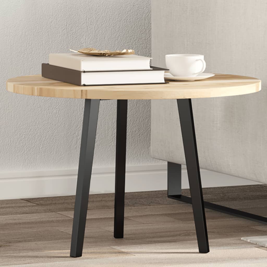 Piano Tavolo Rotondo Ø60x2 cm in Legno Massello di Acacia