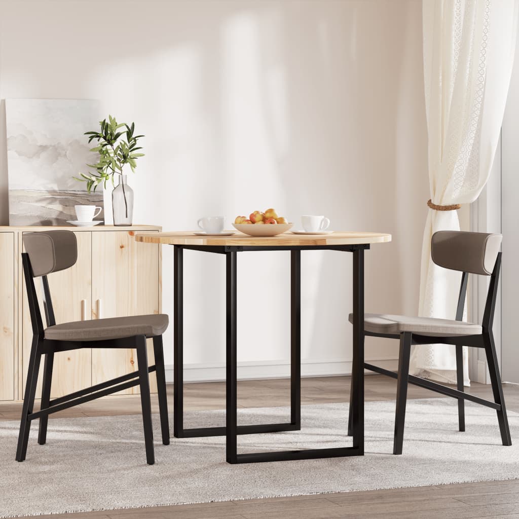 Piano Tavolo Rotondo Ø90x2 cm in Legno Massello di Acacia | homemem39