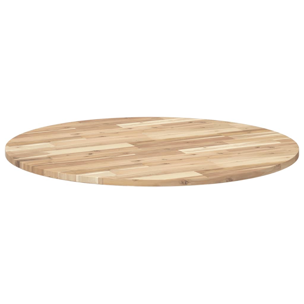 Piano Tavolo Rotondo Ø90x2 cm in Legno Massello di Acacia | homemem39