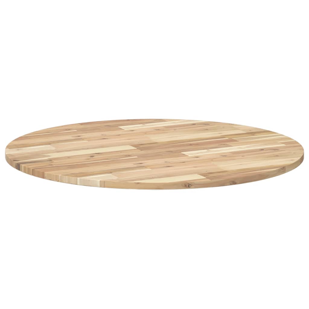 Piano Tavolo Rotondo Ø90x2 cm in Legno Massello di Acacia | homemem39
