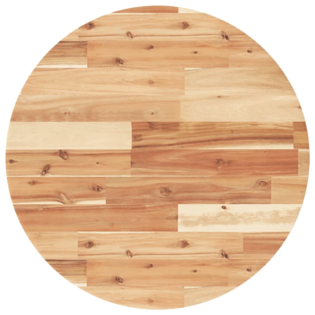 Piano Tavolo Rotondo Ø60x2 cm in Legno Massello di Acacia | homemem39