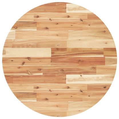 Piano Tavolo Rotondo Ø70x2 cm in Legno Massello di Acacia | homemem39