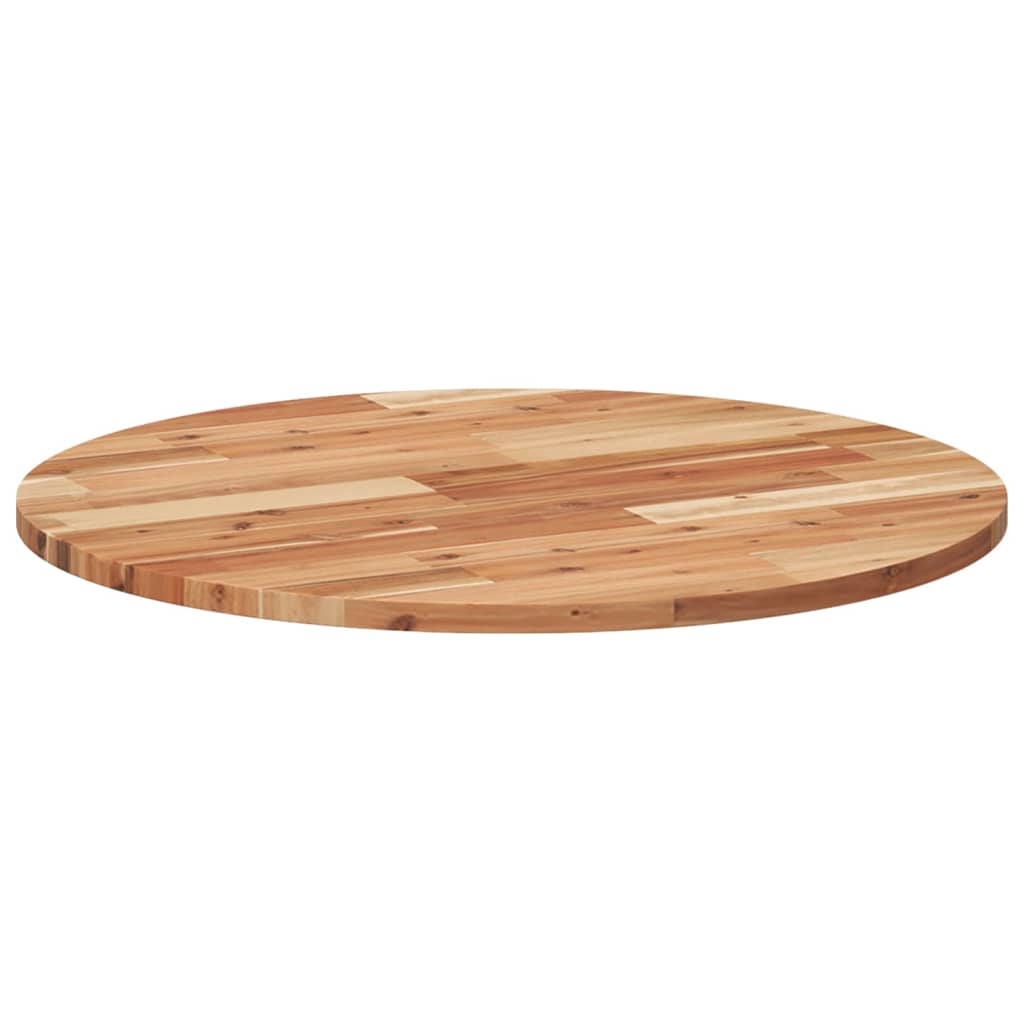 Piano Tavolo Rotondo Ø70x2 cm in Legno Massello di Acacia | homemem39