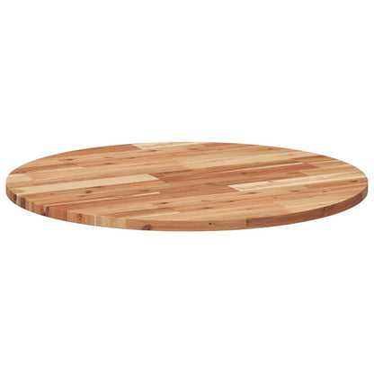 Piano Tavolo Rotondo Ø70x2 cm in Legno Massello di Acacia | homemem39