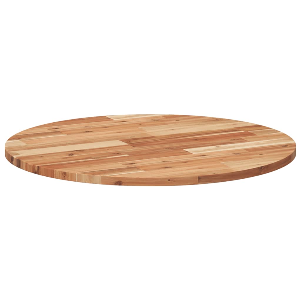 Piano Tavolo Rotondo Ø70x2 cm in Legno Massello di Acacia | homemem39