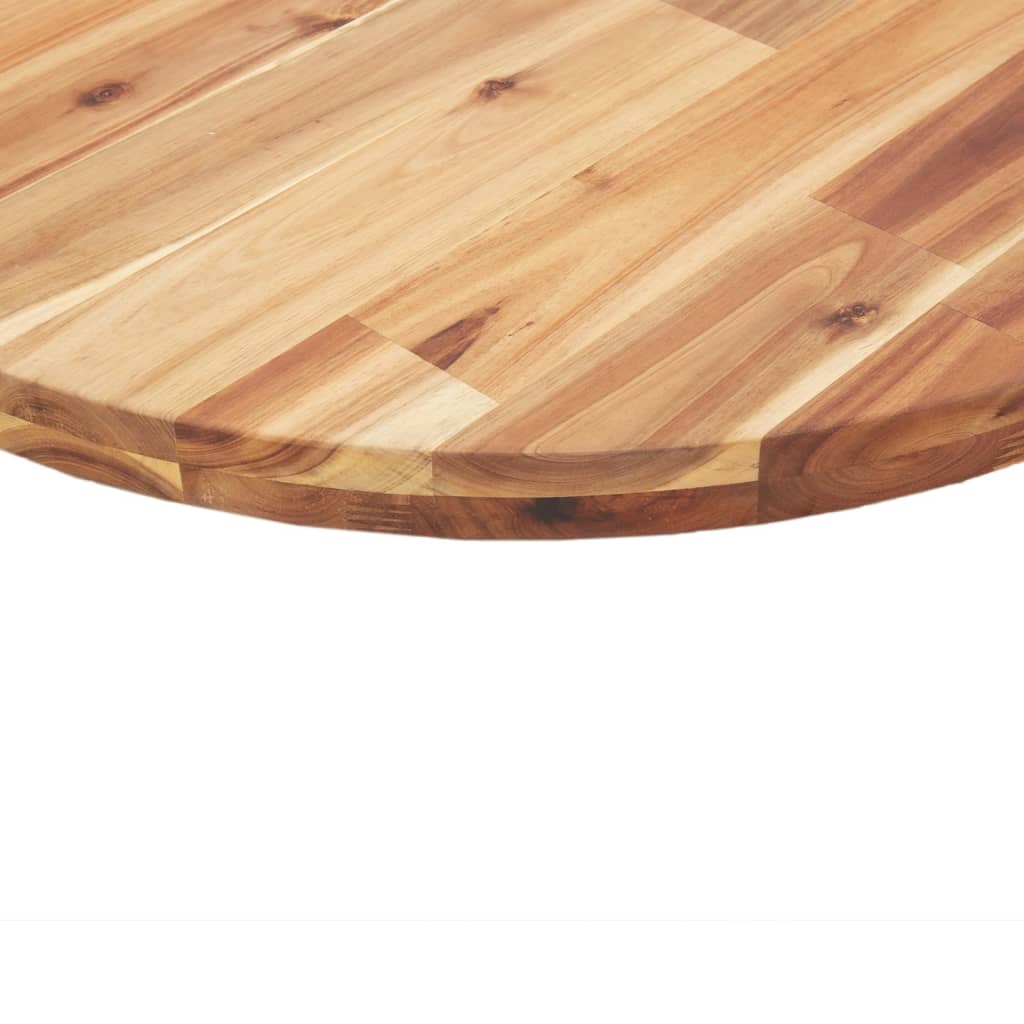 Piano Tavolo Rotondo Ø70x2 cm in Legno Massello di Acacia | homemem39