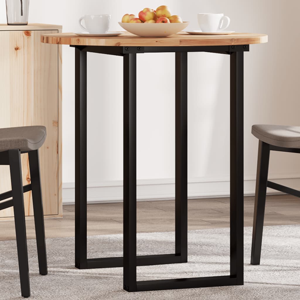 Piano Tavolo Rotondo Ø70x2 cm in Legno Massello di Acacia | homemem39