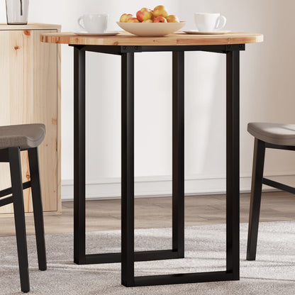 Piano Tavolo Rotondo Ø70x2 cm in Legno Massello di Acacia | homemem39