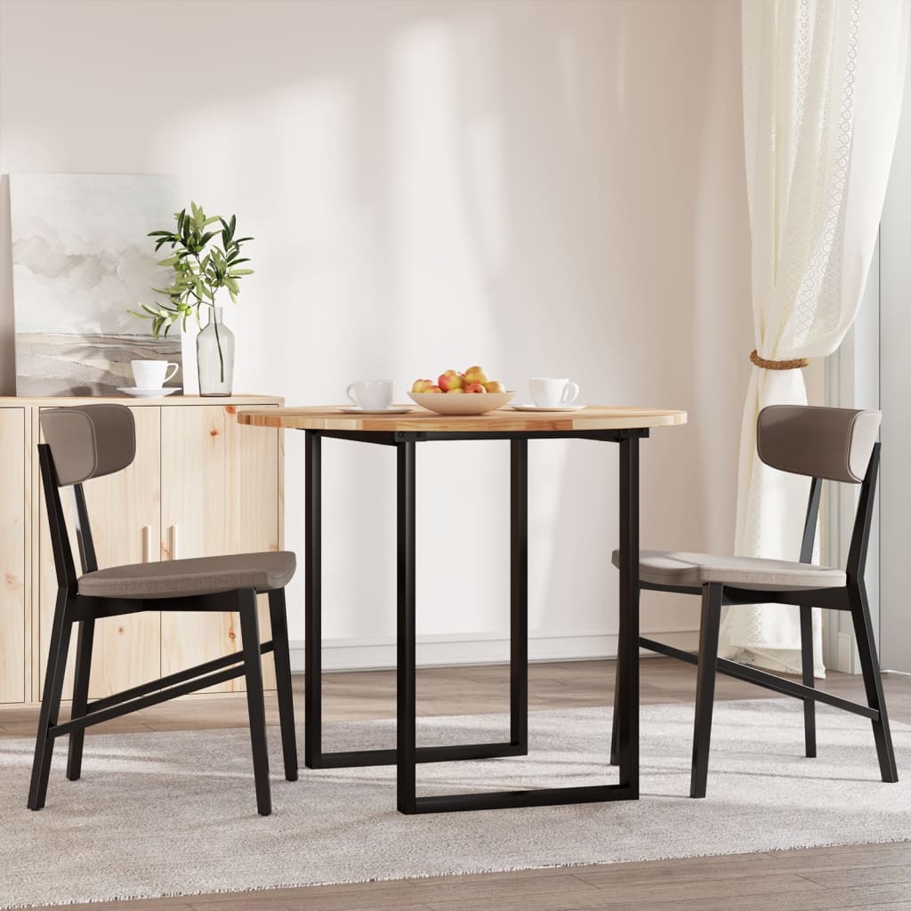 Piano Tavolo Rotondo Ø90x2 cm in Legno Massello di Acacia | homemem39
