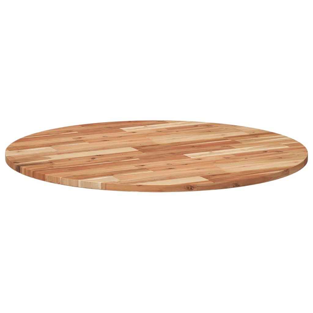 Piano Tavolo Rotondo Ø90x2 cm in Legno Massello di Acacia | homemem39