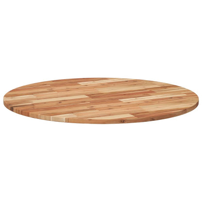 Piano Tavolo Rotondo Ø90x2 cm in Legno Massello di Acacia | homemem39