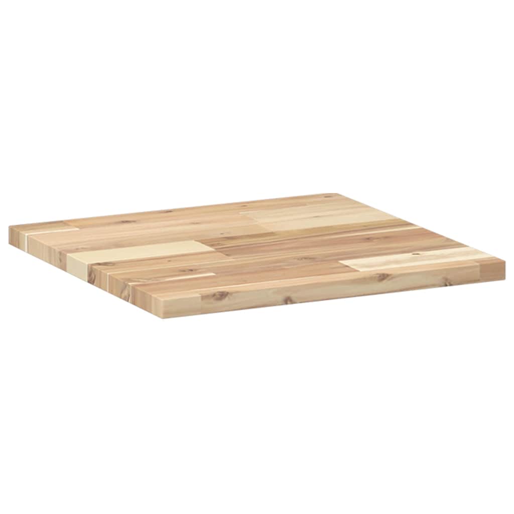Piano Tavolo Quadrato in Legno Massello di Acacia