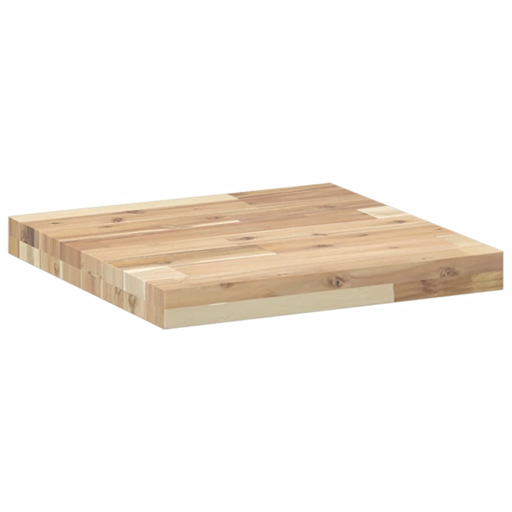Piano Tavolo Quadrato 40x40x4 cm in Legno Massello di Acacia