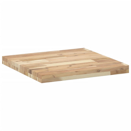 Piano Tavolo Quadrato 50x50x4 cm in Legno Massello di Acacia