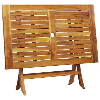Set Pranzo da Giardino 5 pz Nero Polipropilene e Legno Massello | homemem39
