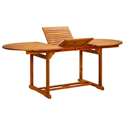 Set Pranzo da Giardino 7 pz Beige Polyrattan e Legno Massello | homemem39