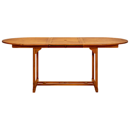 Set Pranzo da Giardino 7 pz Nero Polyrattan e Legno Massello