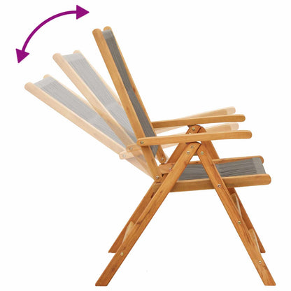 Set da Pranzo da Giardino 7 pz Polipropilene e Legno Massello