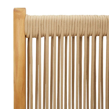 Set Pranzo da Giardino 7 pz Beige Polipropilene/ Legno Massello | homemem39