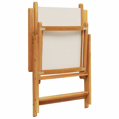 Set Pranzo da Giardino 7 pz Crema in Tessuto e Legno Massello | homemem39