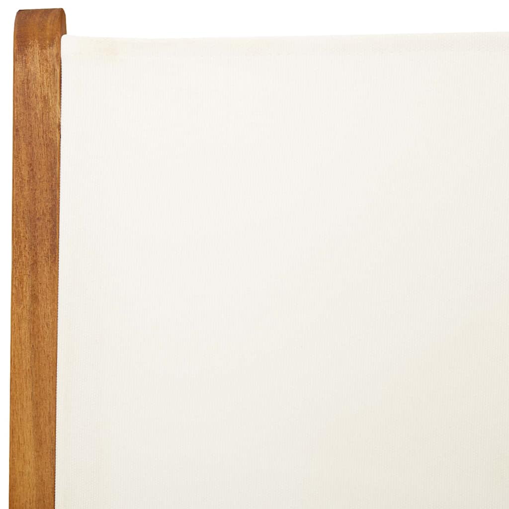 Set Pranzo da Giardino 7 pz Crema in Tessuto e Legno Massello | homemem39
