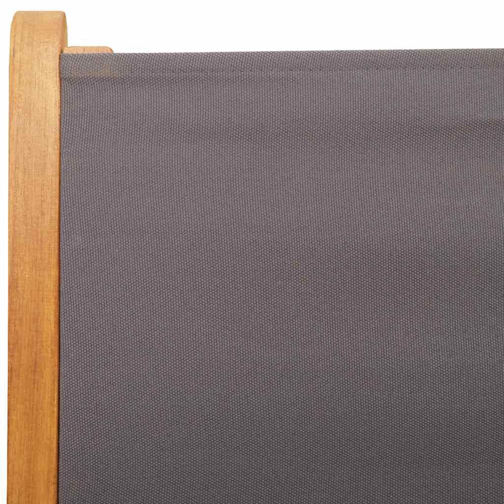 Set Pranzo da Giardino 7 pz Antracite Tessuto e Legno Massello