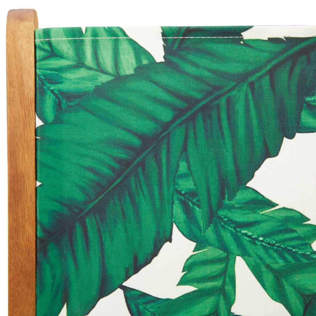 Set Pranzo da Giardino 7 pz Foglie in Tessuto e Legno Massello | homemem39