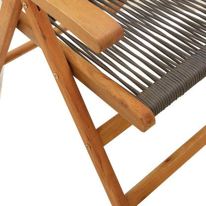 Set da Pranzo da Giardino 7 pz Polipropilene e Legno Massello | homemem39