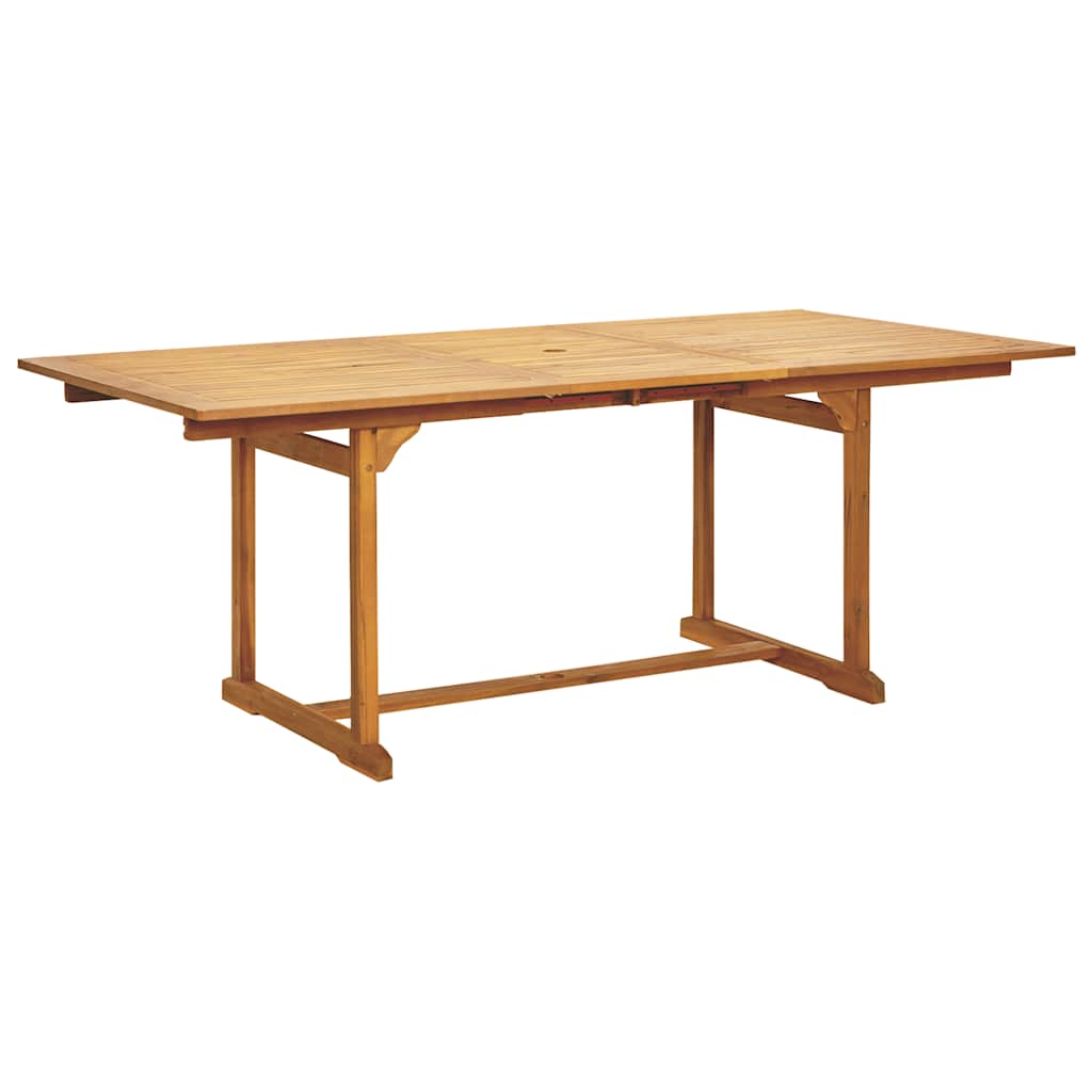 Set Pranzo da Giardino 7 pz Beige Polipropilene/ Legno Massello