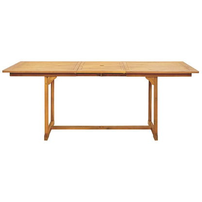 Set Pranzo da Giardino 7 pz Foglie in Tessuto e Legno Massello | homemem39