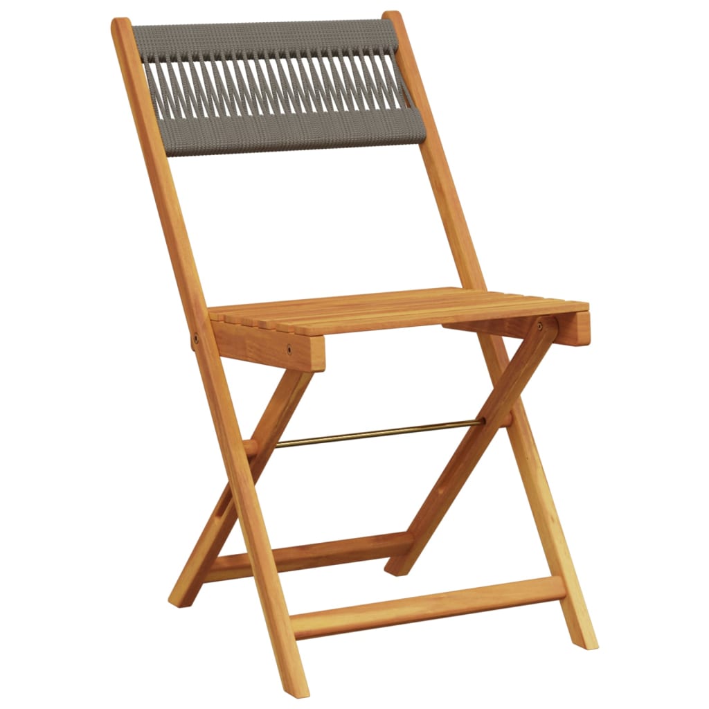 Set da Pranzo da Giardino 5 pz Polipropilene e Legno Massello | homemem39