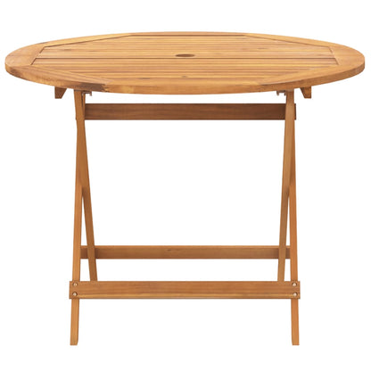 Set Pranzo da Giardino 5pz Crema in Tessuto e Legno Massello | homemem39