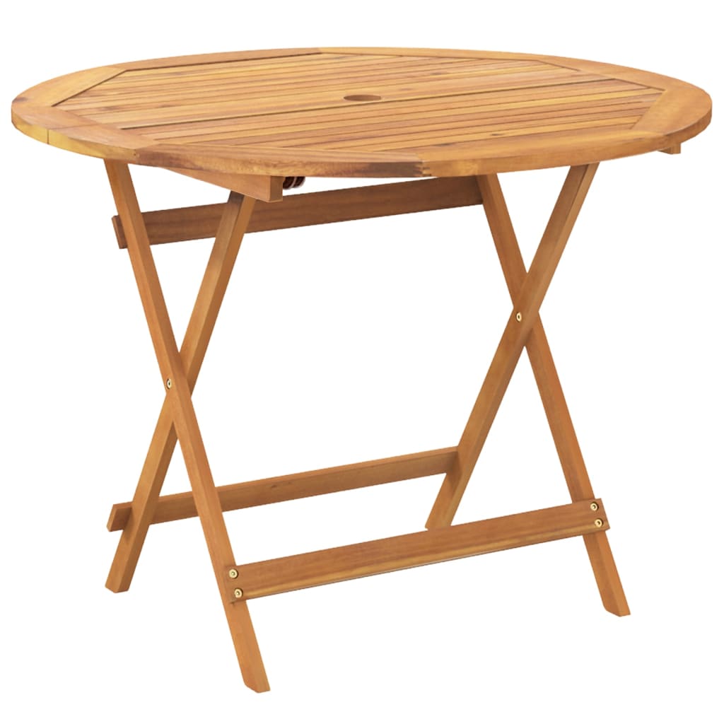 Set Pranzo da Giardino 5pz Crema in Tessuto e Legno Massello | homemem39