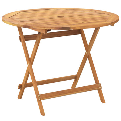 Set Pranzo da Giardino 5pz Crema in Tessuto e Legno Massello | homemem39