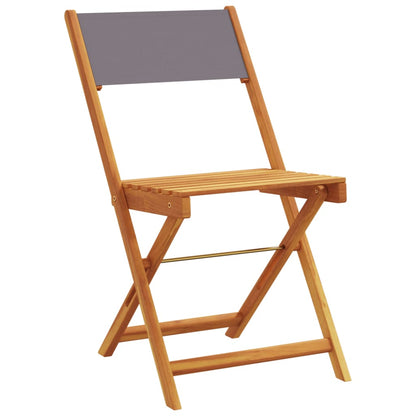 Set Pranzo da Giardino 5pz Antracite Tessuto e Legno Massello | homemem39