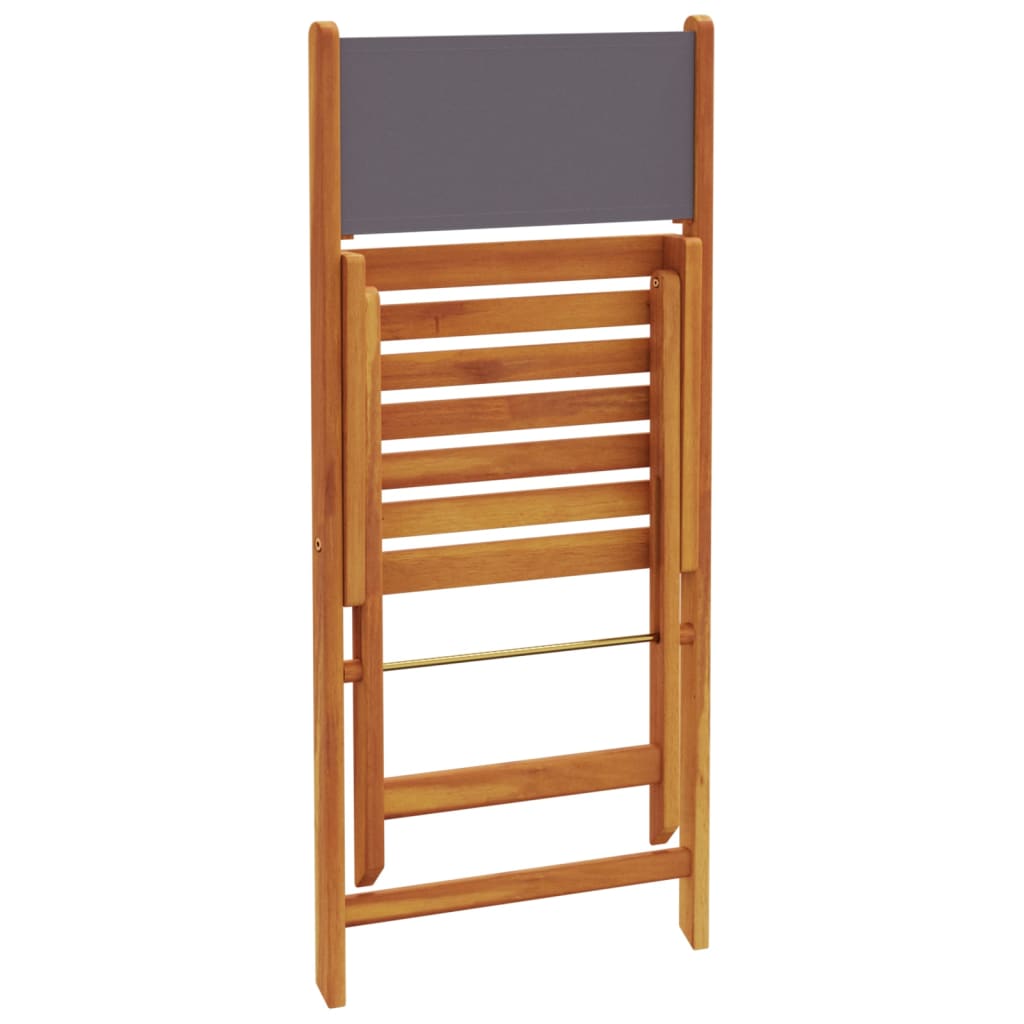 Set Pranzo da Giardino 5pz Antracite Tessuto e Legno Massello | homemem39