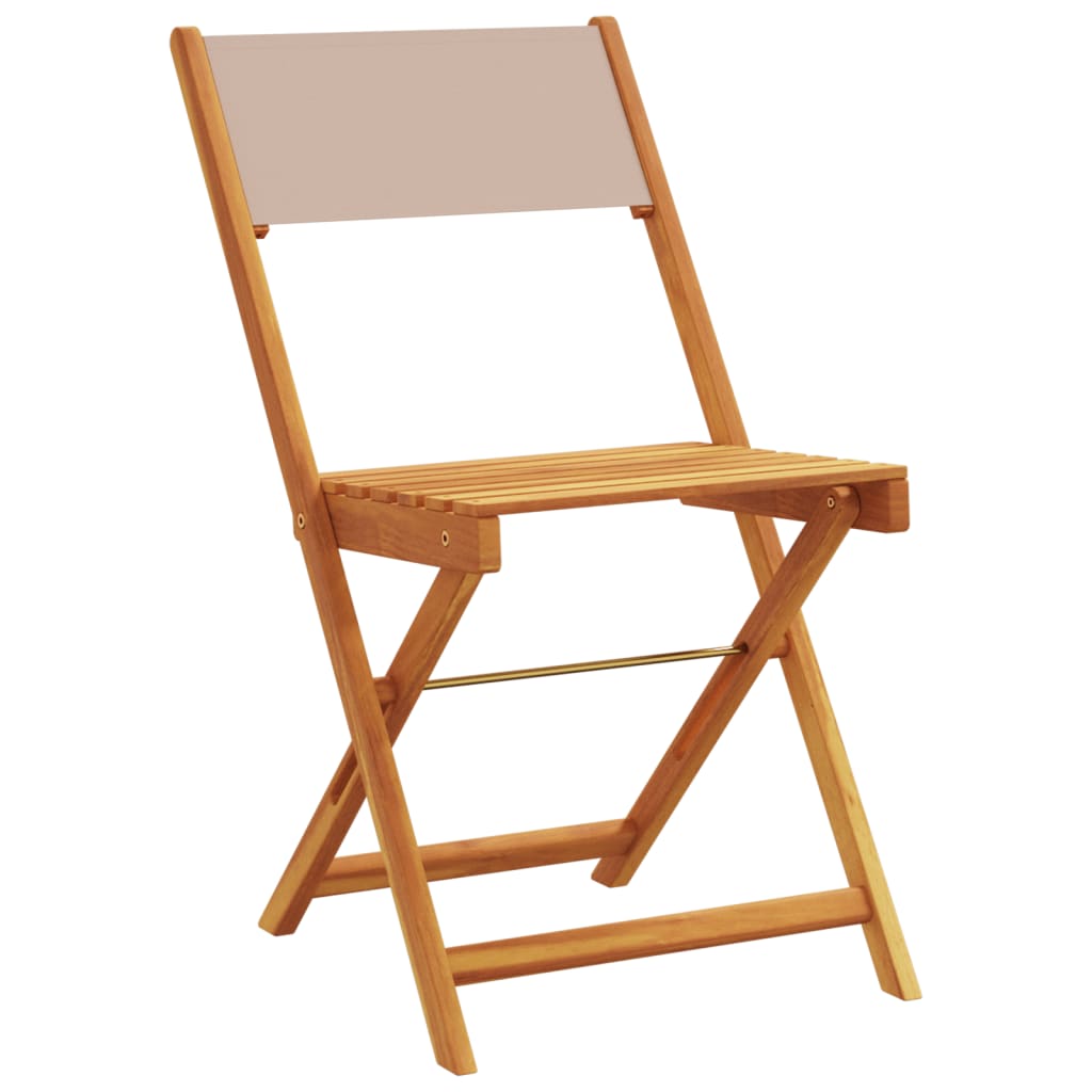 Set da Pranzo da Giardino 5 pz Tortora Tessuto e Legno Massello | homemem39