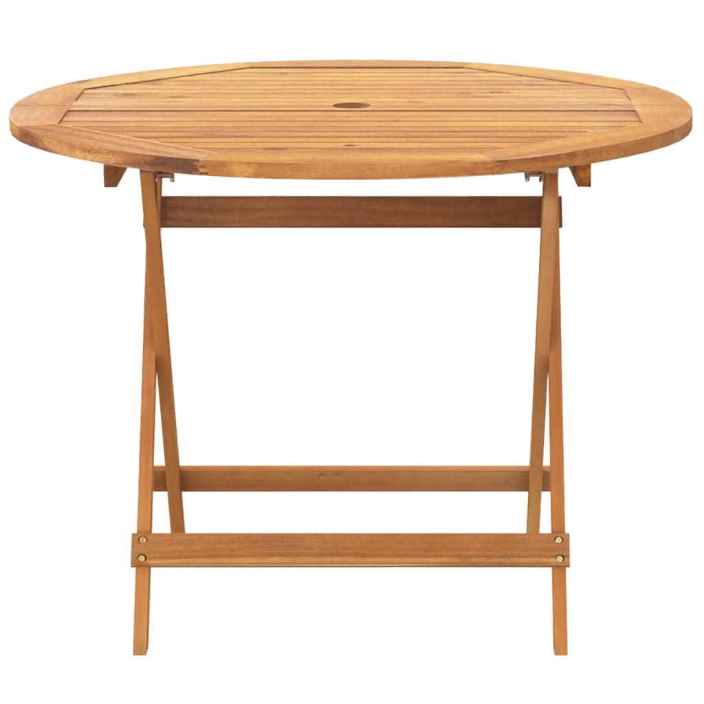 Set Pranzo da Giardino 5 pz Foglie in Tessuto e Legno Massello | homemem39